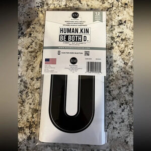 NWT Peel & Stick Wall Decal “Human. Kind. Be Both”